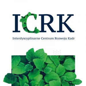 Napis ICRK oraz liście