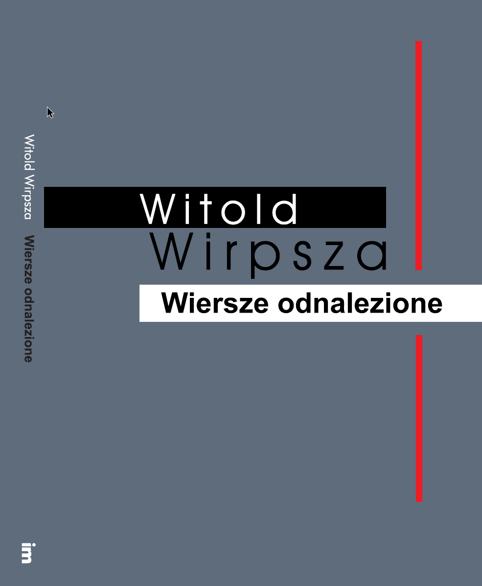 okładka książki "Wiersze odnalezione" Witolda Wirpszy
