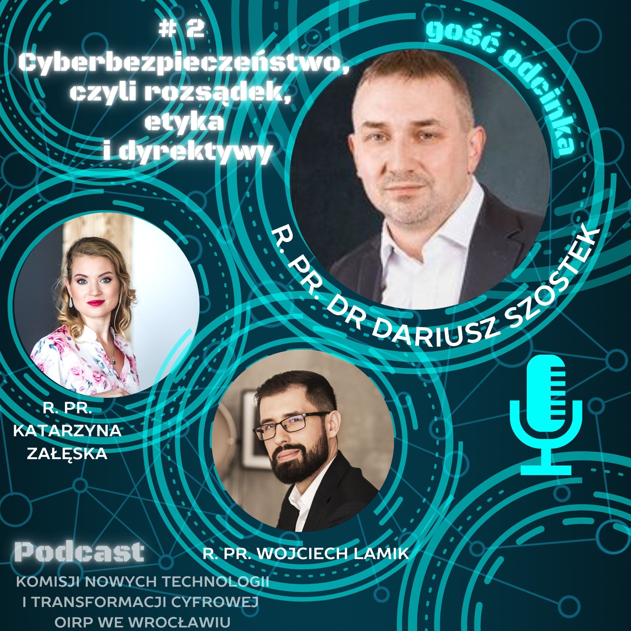 Wizerunki prowadzących i gościa