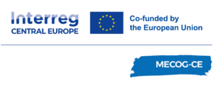 Logo projektu MECOG-CE: Interreg Central Europe, Co-funded by the European Union