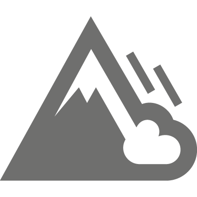 Szara ikona: góra i osuwające się skały