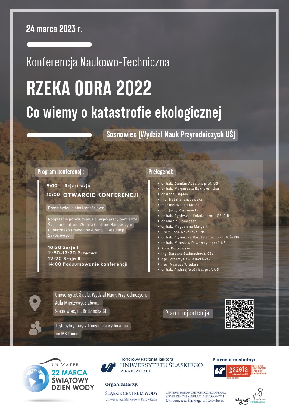 Plakat konferencji Odra 2023 r.