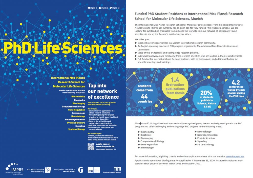 International Max Planck Research School for Molecular Life Sciences