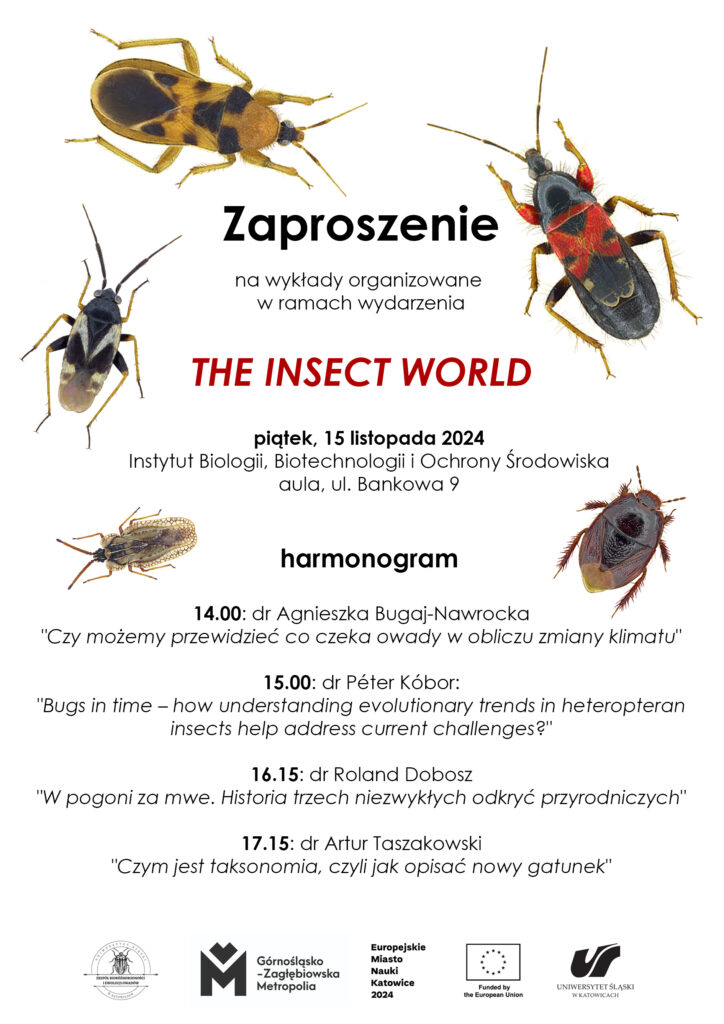 Zaproszenie na otwarte wykłady w ramach wydarzenia "The Insect World"