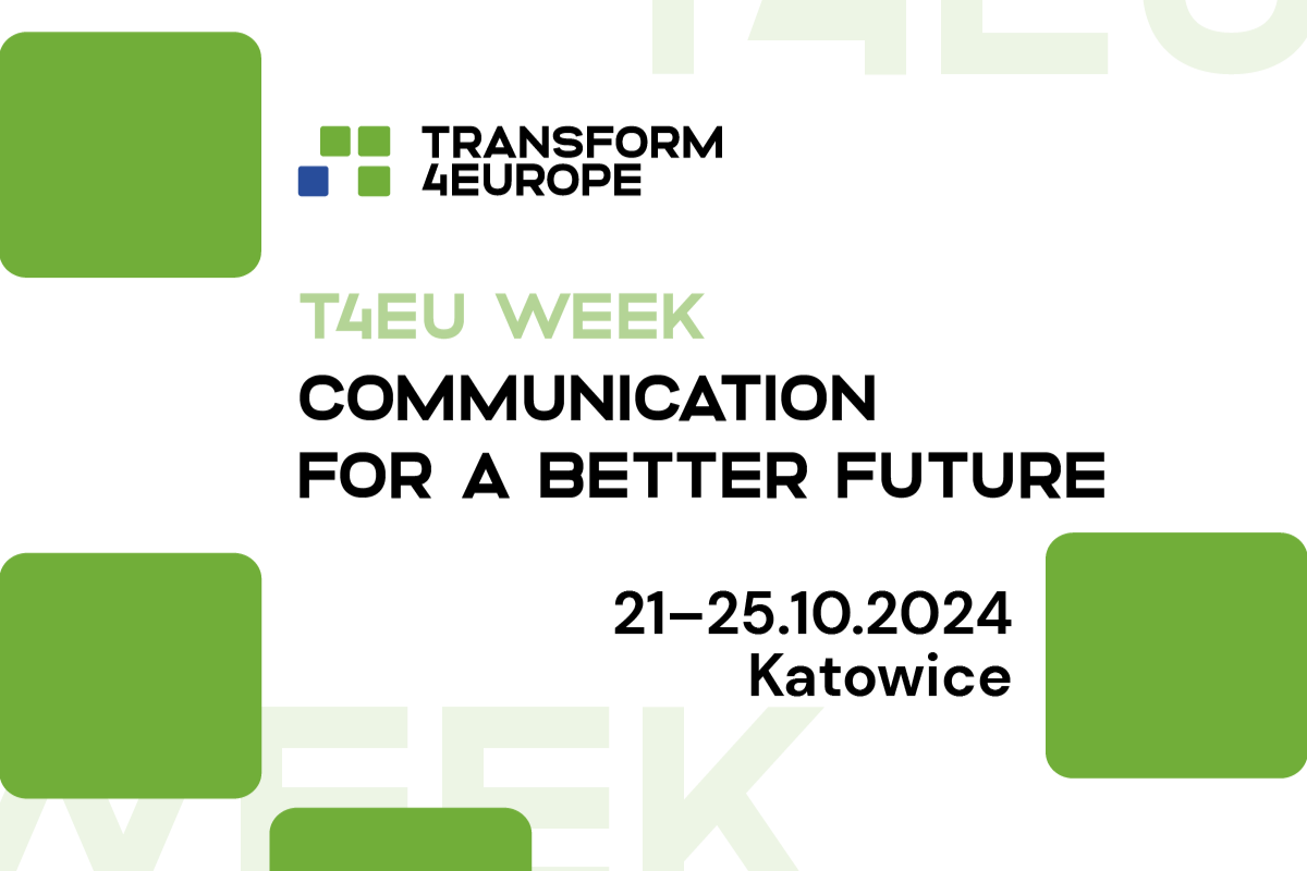 Grafika promująca wydarzenie Transform4Europe Week 2024