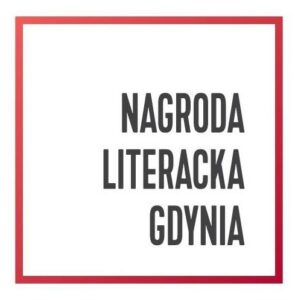 nagroda literacka gdynia napis w czerwonej ramce na białym tle