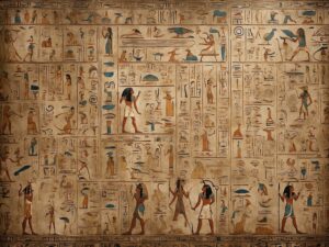 starożytne egipskie rysunki na ścianie