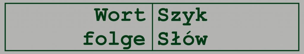 wortfolge szyk słów logo baner