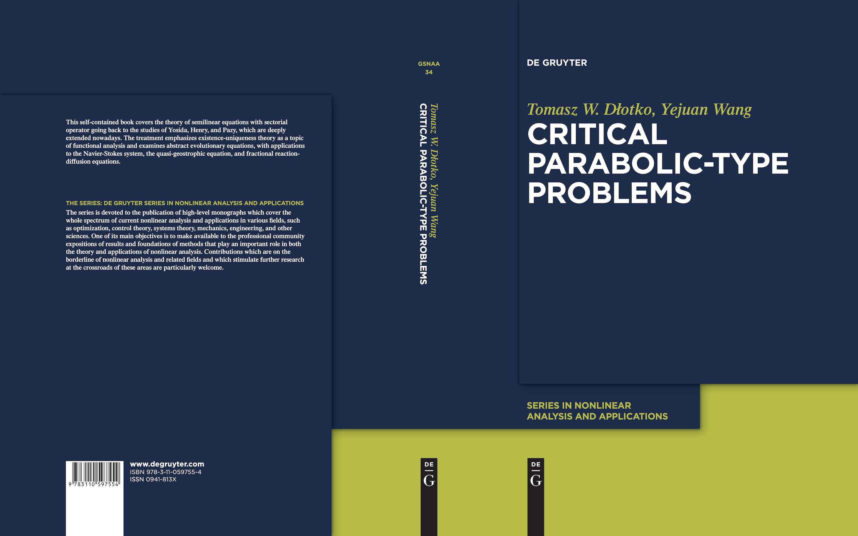 Okładka książki: T. Dłotko, Y. Wang, Critical Parabolic-type Problemu