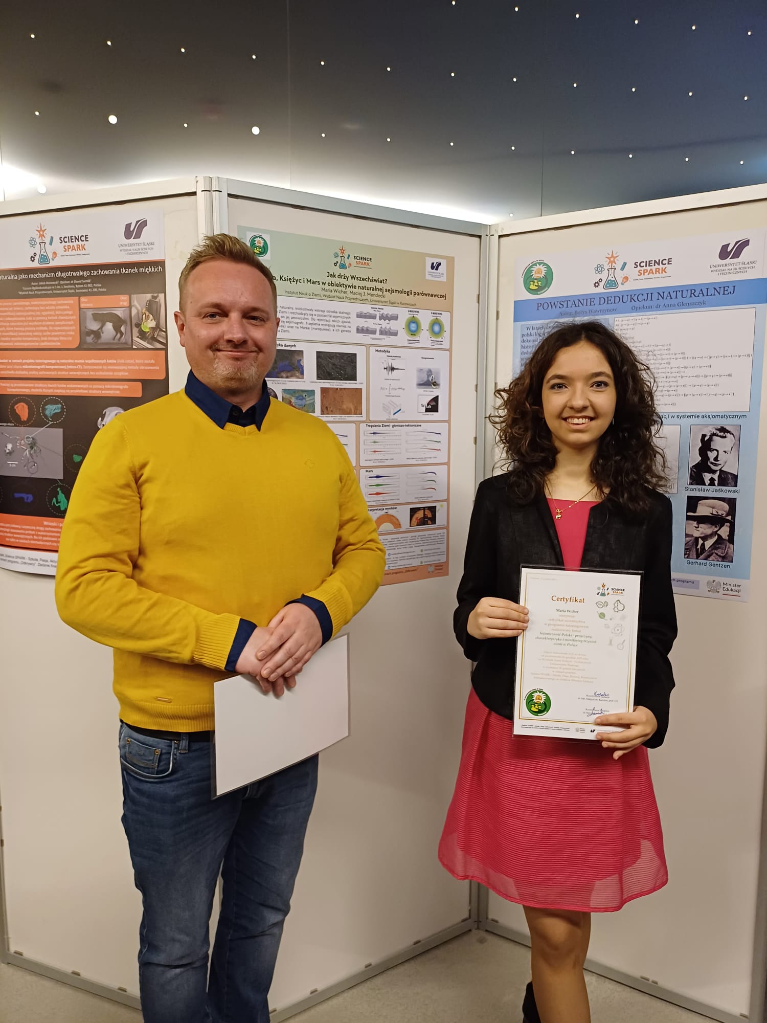 Fig.3s dr hab. Maciej Mendecki, prof. UŚ. i Maria Wicher