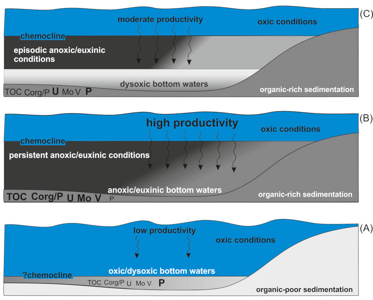 Depositional model of sedimentation and palaeoenvironmental conditions in the Carnic Alps during the Early Carboniferous.