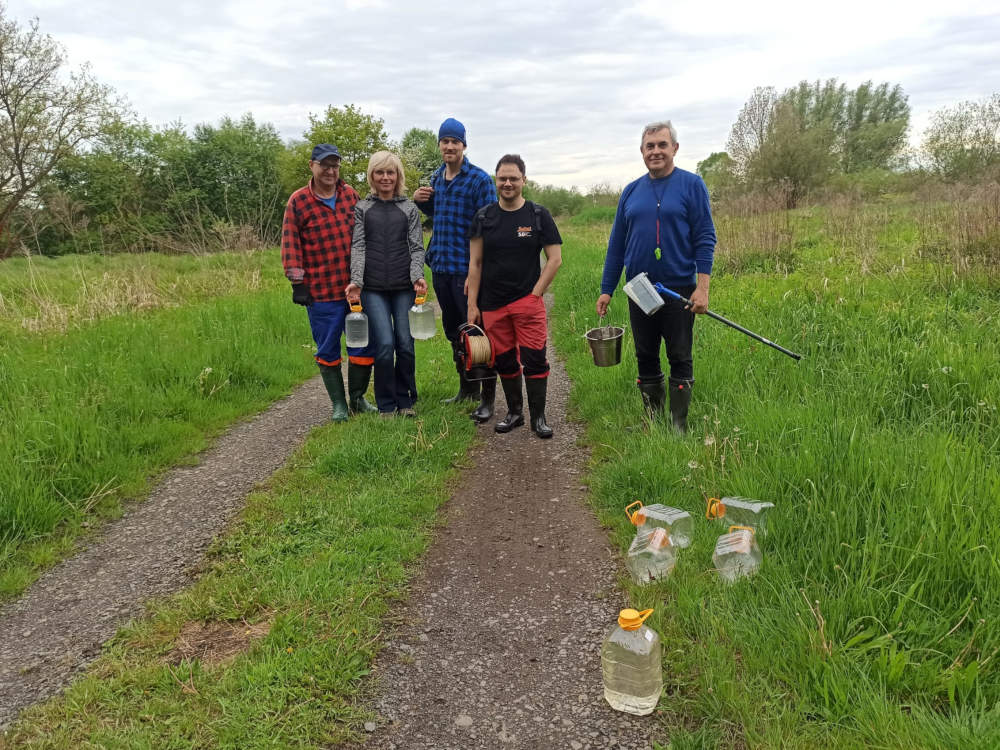 At the water intake site in Zgorzelec during fieldwork At the water intake site in Zgorzelec during fieldwork