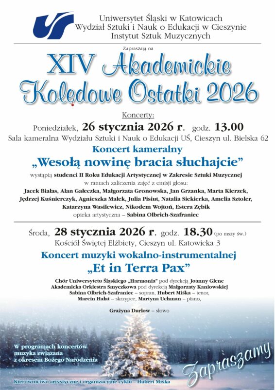 XIV Akademickie Kolędowe Ostatki 2026 Zapraszamy!-plakat