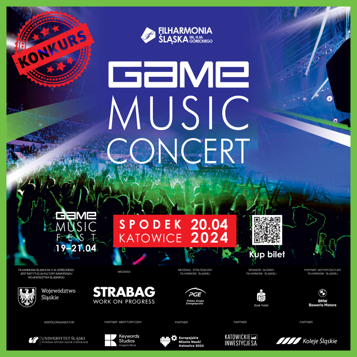 Grafika-Game Music Concert kwadrat