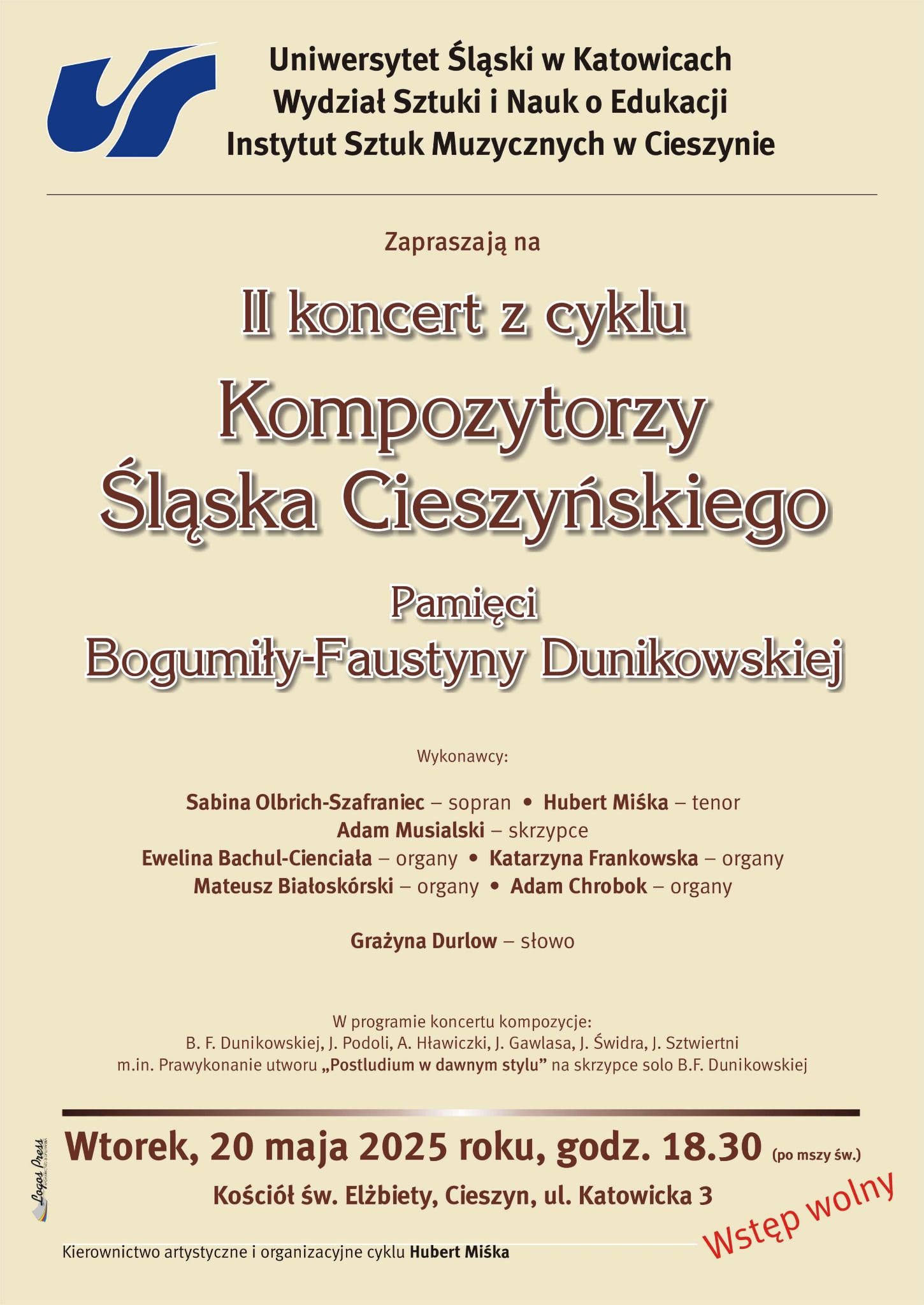 Kompozytorzy Śląska Cieszyńskiego-plakat