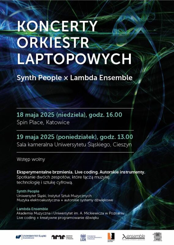 Koncert orkiestr laptopowych-plakat