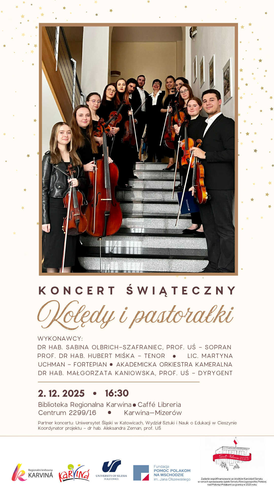 KONCERT ŚWIĄTECZNY W KARWINIE-plakat