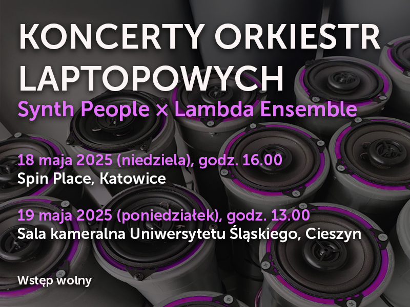 Koncert orkiestr laptopowych-plakat