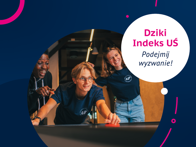 Dziki Indeks UŚ - podejmij wyzwanie! grafika promująca projekt