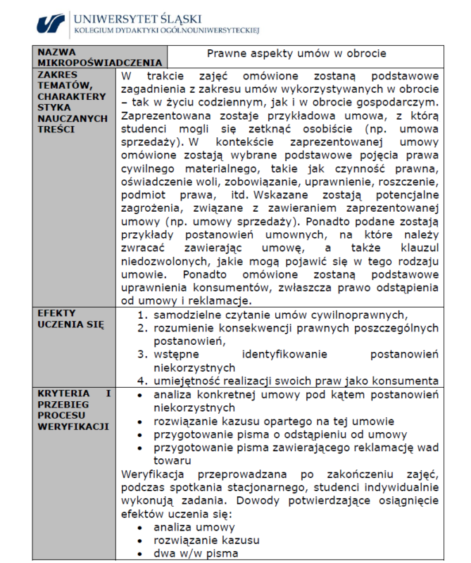 Prawne aspekty umów w obrocie