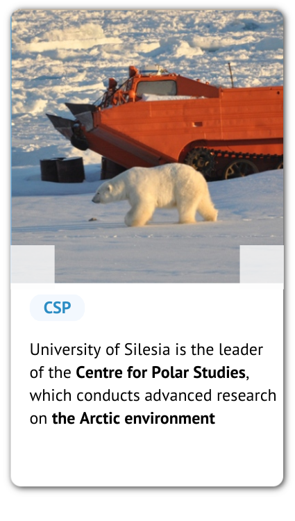 A bear and a phrase: University of Silesia is the leader of the Centre for Polar Studies, which conducts advanced research on the Arctic environment.