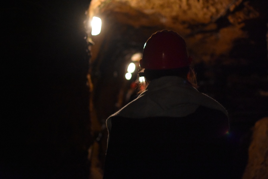 A person in the mine