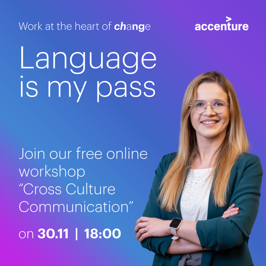 Wydarzenie online firmy Accenture pn. „Cross-Cultural Communication”