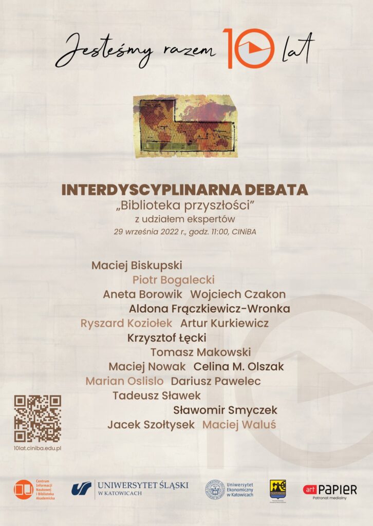 (Polski) Jubileusz 10-lecia CINiB-y. Interdyscyplinarna debata „Biblioteka przyszłości”