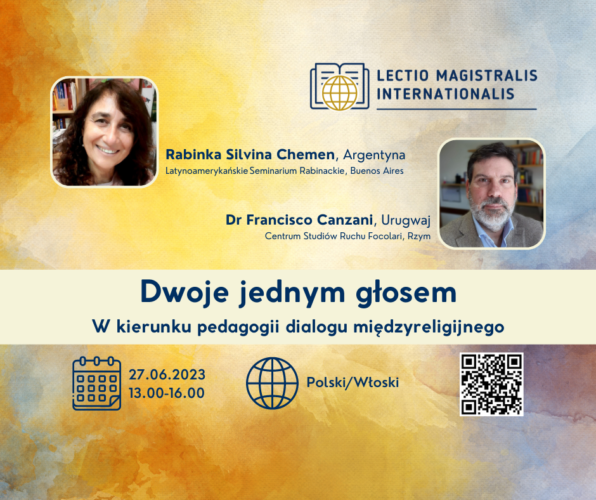 (Polski) Webinarium: Dwoje jednym głosem. W kierunku pedagogii dialogu międzyreligijnego (Silvina Chemen, dr Francisco Canzani)
