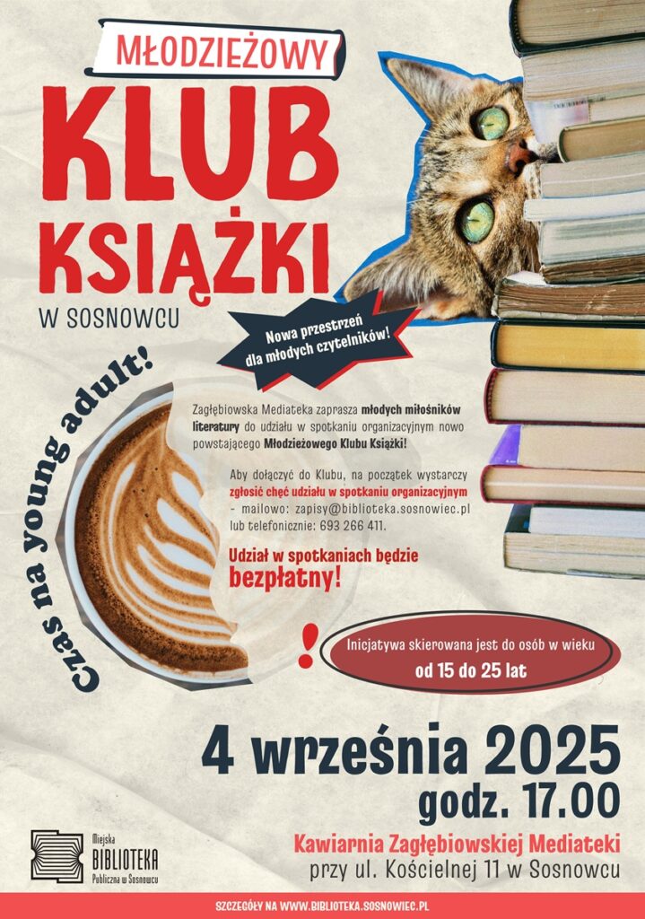Czas na young adult! Młodzieżowy Klub Książki w Sosnowcu – nowa przestrzeń dla młodych czytelników