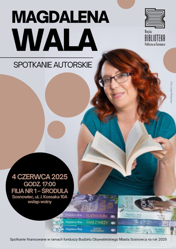 Magdalena Wala w Filii nr 1 – Środuli Miejskiej Biblioteki Publicznej w Sosnowcu