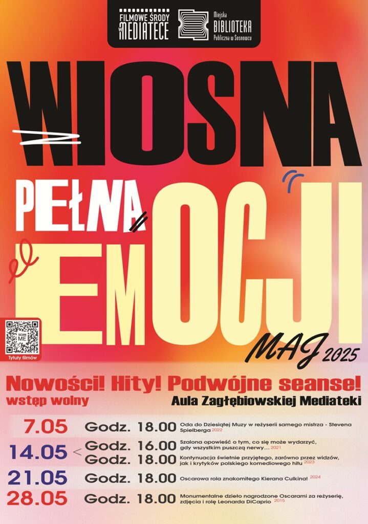 Filmowe środy w Mediatece – Wiosna pełna emocji! Nowości! Hity! Podwójne seanse!