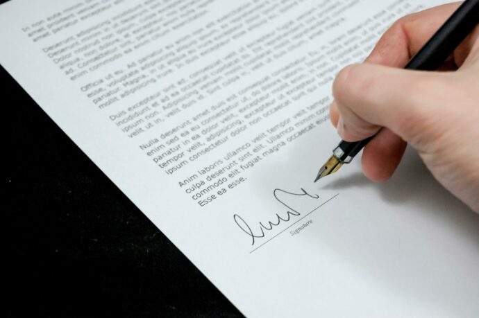 podpisywane pismo