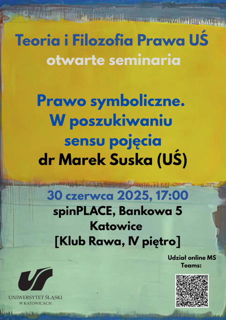 Seminarium pt. „Prawo symboliczne. W poszukiwaniu sensu pojęcia” – dr Marek Suska