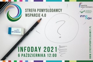 na grafice znajduje się naszkicowana na papierze żarówka z pytajnikiem w środku, ołówek i gumka, a także nazwa i data wydarzenia