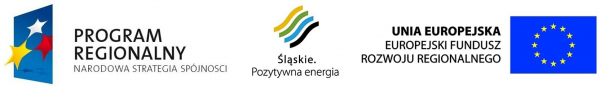 logo Programu Regionalnego Narodowa Strategia Spójności, Śląskie. Pozytywna Energia, Unia Europejska Europejski Fundusz Rozwoju Regionalnego.