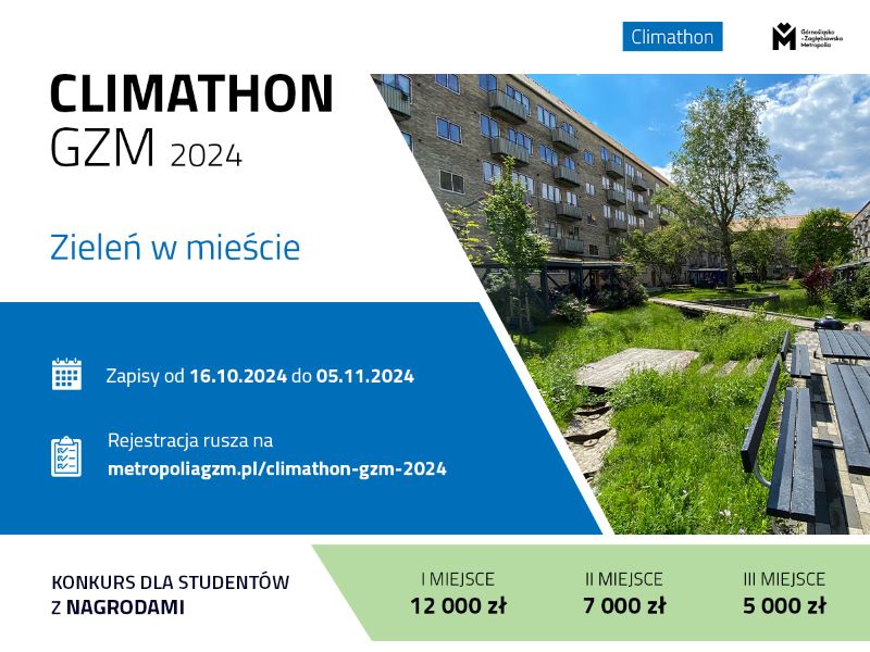 Grafika promujaca Climathon GZM