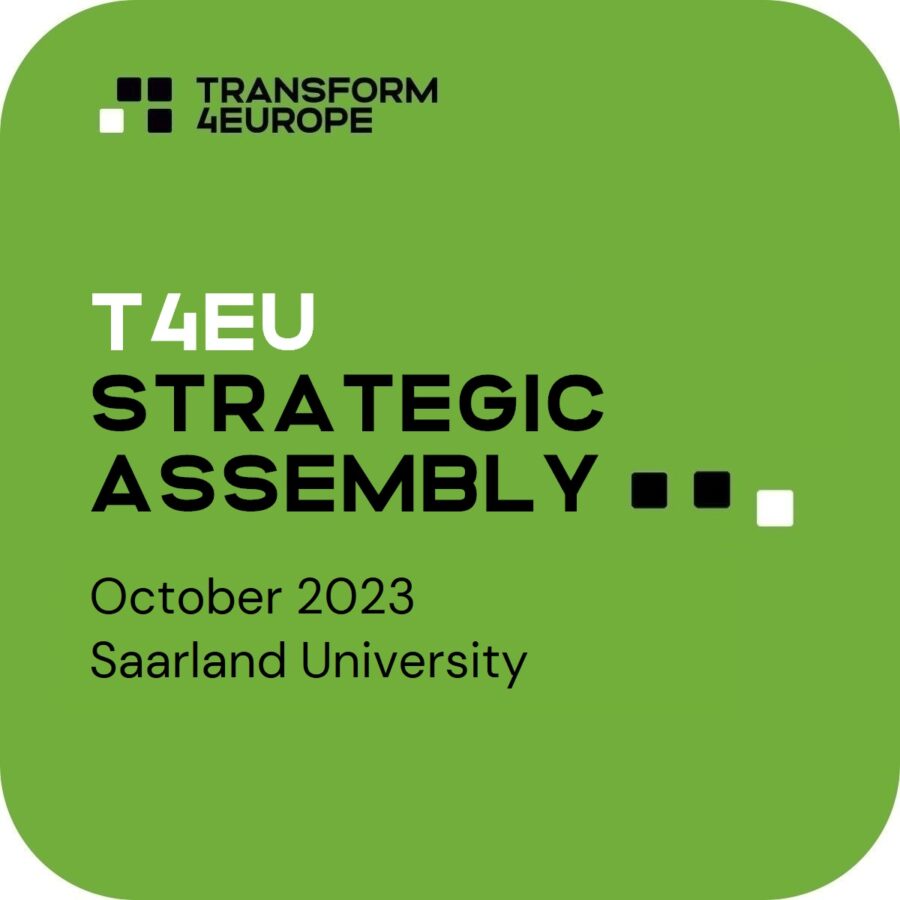  T4EU STRATEGIC ASSEMBLY AT SAARLAND UNIVERSITY October 2023