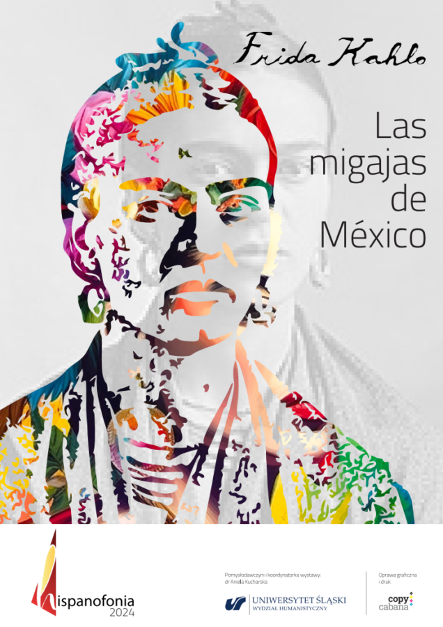 Plakat promujący wystawę wizerunek Fridy Kahlo