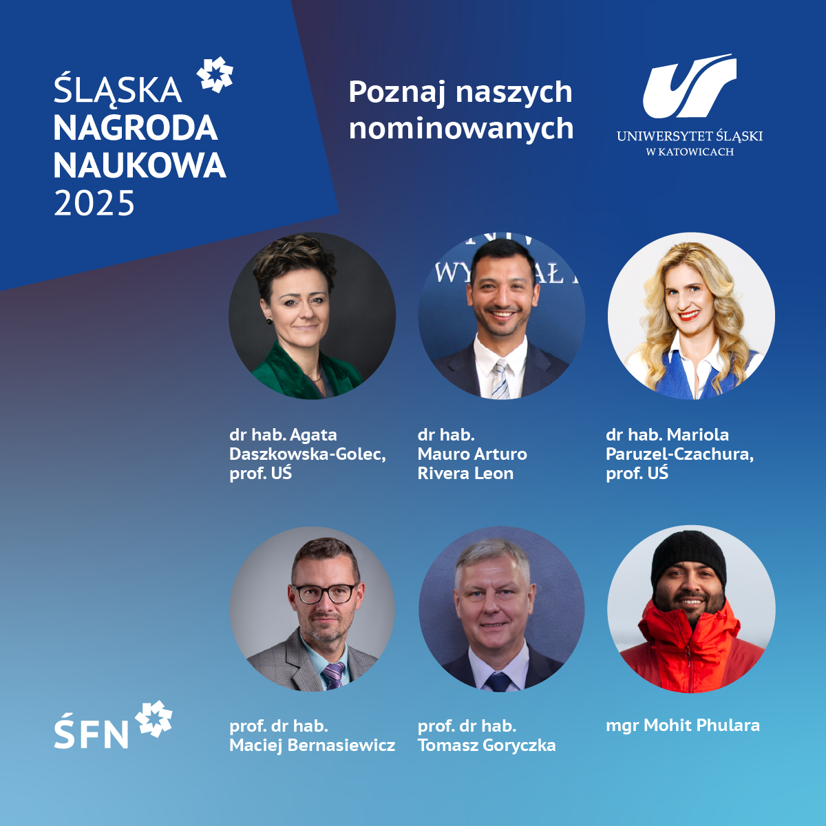 Śląska Nagroda Naukowa 2025, poznaj naszych nominowanych