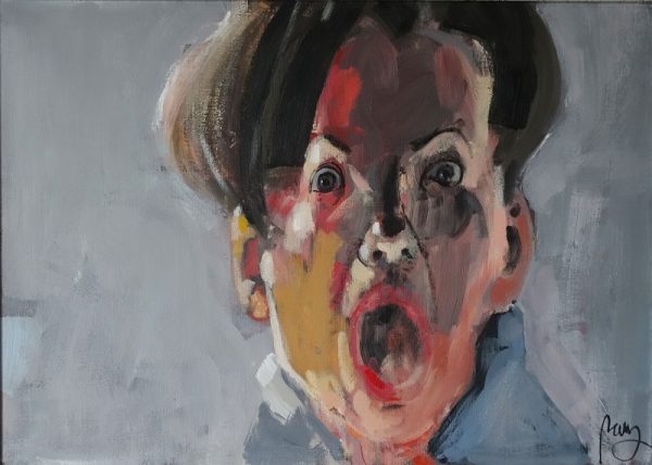 Krzysztof Pasztuła – Krzyk, akryl na płótnie