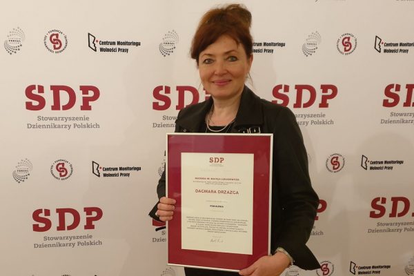 Dr hab. Dagmara Drzazga, prof. UŚ z Nagrodą im. Macieja Łukasiewicza 