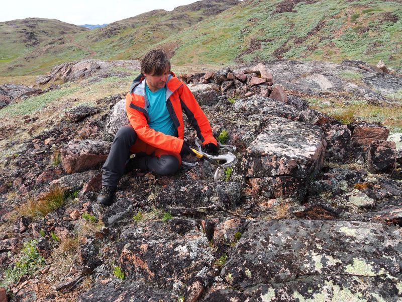 Pobieranie próbki suchego jałowca | archiwum prof. Magdaleny Opały-Owczarek