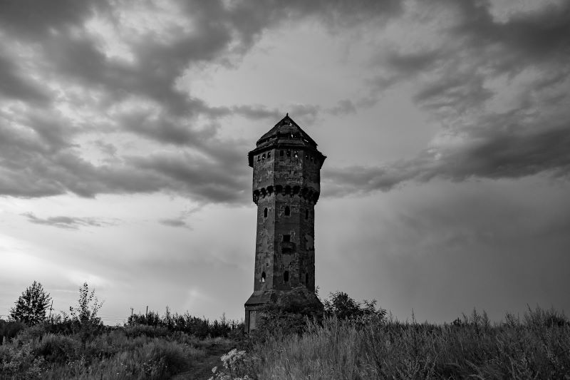 Wieża ciśnień należąca do dawnej Huty Uthemann w Katowicach-Szopienicach