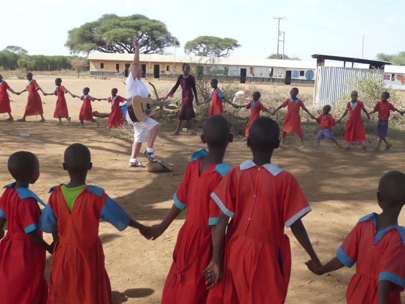 Zajęcia z uczniami w szkole podstawowej w Amboseli | fot. Marta Sitkowska