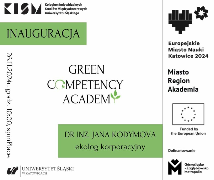 grafika promująca wykład inauguracyjny Green Competency Academy