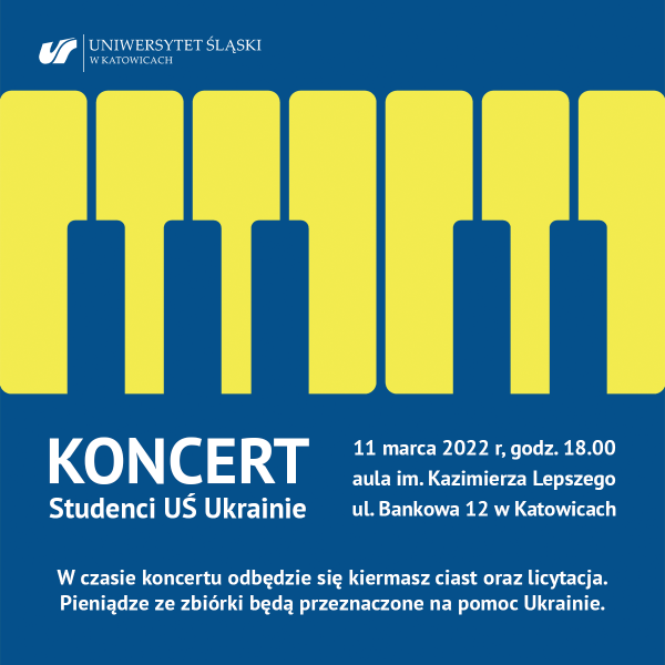 grafika promująca koncert Studenci UŚ Ukrainie