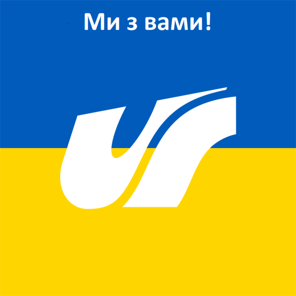 logo UŚ na tle ukraińskiej flagi