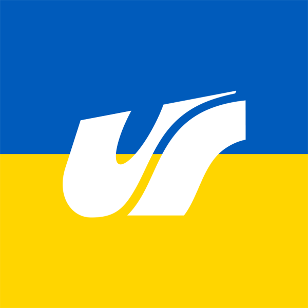 logo UŚ na tle flagi Ukrainy