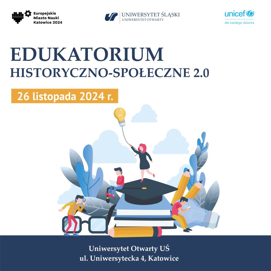 grafika promująca Edukatorium historyczno-społeczne 2.0